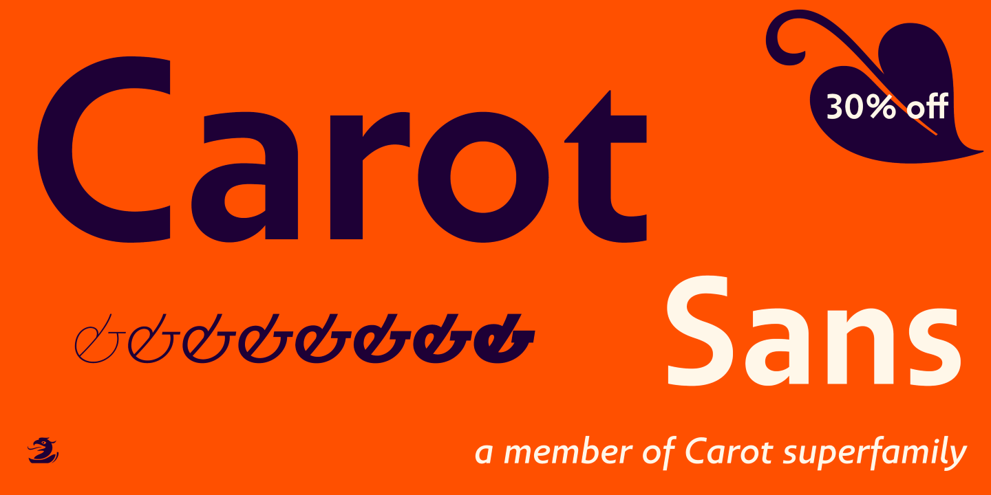 Пример шрифта Carot Sans #10